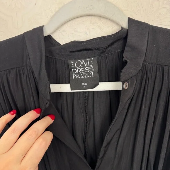 Ever By X The One Dress Project Multiwear Shirt Midi Belted Black Resort Flowy - Picture 10 of 15